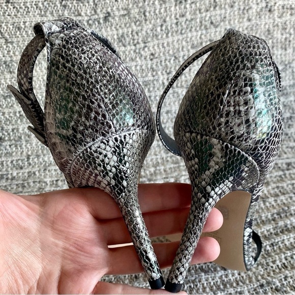 Pelle Moda Leather Animal Print Heels - Picture 7 of 8